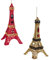 itsisa Baumschmuck Eiffelturm (2er Set), rot Gold - Paris - Baumkugel, Weihnachtsdeko, Christbaumkugel; Weihnachten