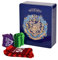 Elbenwald Harry Potter Magischer Socken Adventskalender zum Befüllen in schicker Metall-Geschenkbox 2024 12 Paar Socken verschiedene Motive mit Leine (2,50 m), Sticker und Klammern blau - 40-43