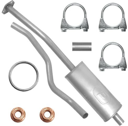 Polmo Schalldämpferset Auspuff Mitteltopf für Micra 3 III K12 2005-12/2010 1.2 1.4 Schrägheck Cabrio
