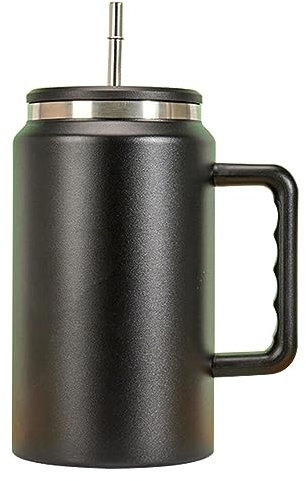 Iced Drink Tumbler, Cooler Drink Tumbler, Insulated Tumbler Mug with Lid, Dust Proof Stainless Steel Water Cup Bottle, Dishwasher Safe Mug with Handle, Tumbler for Cold or Hot Coffee And Beverages