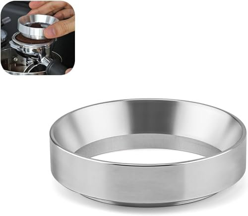 Sanrolax Kaffee Dosierring 58mm Espresso Dosiertrichter Siebträger Zubehör Aluminiumlegierung Dosiertrichter Magnetischer Siebträger Dosierbecher Siebträger Trichter exakten befüllen Kaffeepulver