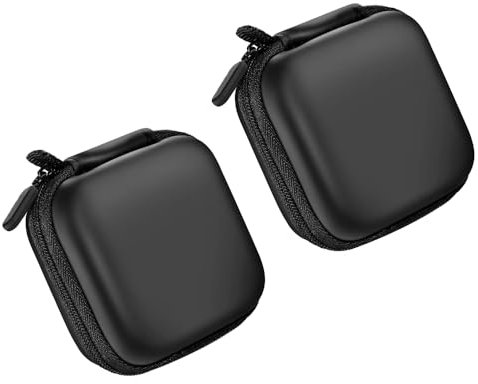 2 Pcs Earphones Case, Headphone Sleeve Mini Storage Bags Portable Multifunctional In Ear headphones Small Hard Box Earbuds Case