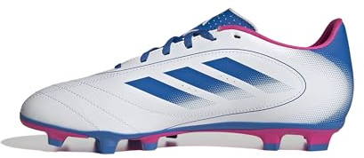 Adidas Unisex-Adult Goletto IX Firm Ground/Multi Ground Soccer, White/Bright Royal/Team Shock Pink, 12.5