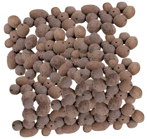 FUNOMOCYA Blähton Gartensubstrat 1 Kg Tonkiesel Kieselsteine 0,5-1cm Atmungsaktiv Wasserspeicher für Hydrokultur Gartenpflanzen Aquarienboden