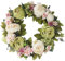XJKLBYQ Spring Summer Flower Wreaths,Floral Hydrangea Peony Wreath,Artificial Eucalyptus Green Leaves Farmhouse Wreaths,Decorated Wreath Peony for Front Door Wall Window Wedding Party Decoration(A)