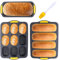 Set of 3 Silicone Baguette Pan,Non-Stick French Bread Baking Mould,4 Grid Mini Baking Tray,9 Grid Silicone Bread Tin for Baking, Loaf Tin Silicone Baguette Baking Tray with Handle for Baking Loaves