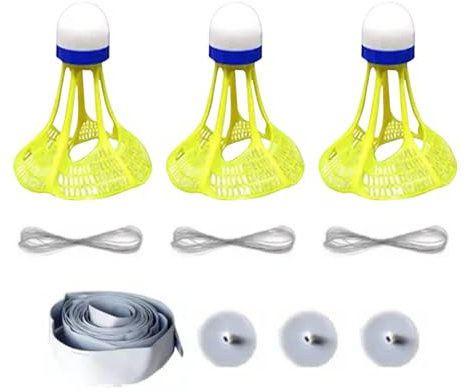 Solo Badminton Trainingsgeräte | Badminton Rebound Trainer | Badminton Trainingshilfe mit Beleuchtungsbällen Indoor Übungsgeräte für Einzelspieler Trainingshilfe für Badmintonspieler