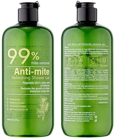 Antifungal Body Wash & Soap - Antibacterial body wash - Tea Tree body wash - Back Acne Remove - Anti Fungal Shower Gel - Tea Tree Shower gel - Anti-Mite shower gel - 450ML