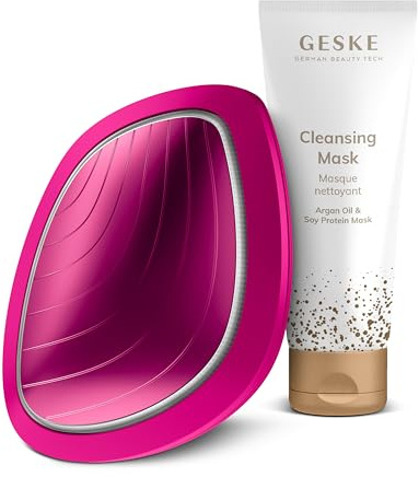GESKE Sonic Warm & Cool Mask 9 in 1 + GESKE Cleansing Mask | SmartAppGuided™ | Set mit passender Kosmetik-Zugabe | Beauty-Bundle
