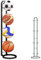 Ballständer, 4 Stufiges Vertikale Ballaufbewahrung, Metall Ballständer Display Halter Ball Aufbewahrung, Innenbereich Ballregal, Sportball-lagerregal, Sportgeräte-Organizer Ausstellungsständer