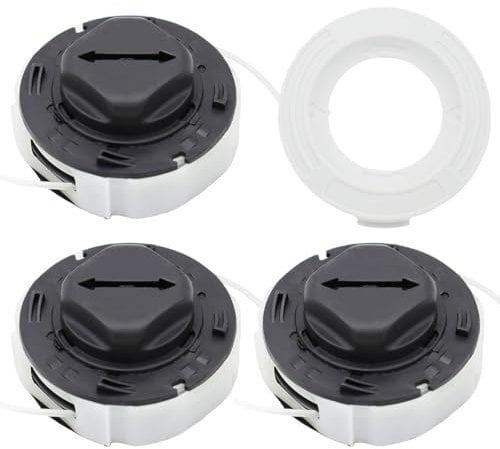 ACCYPRO Lot de 3 bobines de débroussailleuse C3-2 avec couvercle de base pour Stihl FSA 57 FSE 52 Weed Eater String