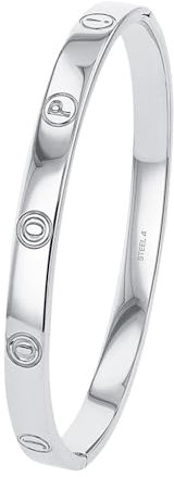 JOOP! Armreif Edelstahl Damen Armschmuck, 6 cm, Silber, Kommt in Schmuck Geschenk Box, 2038967