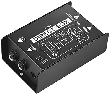 Sunydog Professionelle einkanalige Passive DI-Box Direct Injection Audio Box Balanced & Unbalance Signalwandler mit XLR TRS-Schnittstellen für E-Gitarre Bass Live Performance