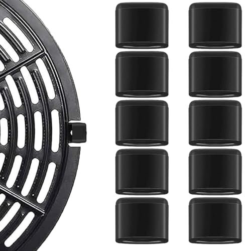 PRAOFRT 10 Pezz Gommini friggitrice ad aria Piedini in Gomma per Vassoio della friggitrice ad Aria, Blocchi di Silicone, coperchi in Gomma Resistente ai Graffi, Parti di Ricambio per friggitrice