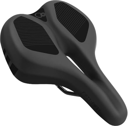 FIFTY-FIFTY Mountain Bike Seat, Comfortable Memory Foam Bicycle Saddle | Waterproof Bicycle Seat for Men and Women, Soft Lightweight, Easy to Install, Compatible with MTB, Road Bike, E-MTB
