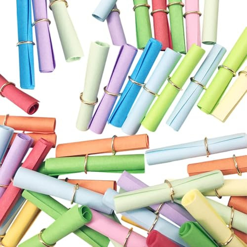 120 Stück Lose zum Selber Beschriften, Lose Tombola, Bunte Kleine Zettel für Botschaften, Leer Tombola Lose für Kindergeburtstag Adventskalender oder Geburtstag 3 x 6cm