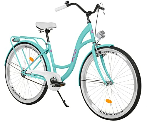 MILORD Damenfahrrad Citybike Komfort Bike Retro Hollandrad Vintage Fahrrad, 26, 28 Zoll, 1-Gang