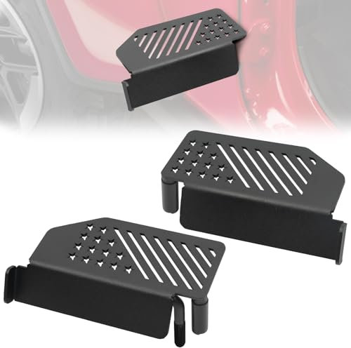 BORDAN Repose-pieds avant pour Jeep Wrangler JK JKU JL JLU JT Gladiator 2007-2025, charnière de porte extérieure en métal avec drapeau américain, repose-pieds Wrangler 120 degrés améliorés