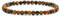 Echtes Tigerauge Edelstein Armband mit runden 4mm Perlen - verschiedene Längen - Heilstein Schutzstein Edelsteinarmband Glücksbringer Talisman Geschenk (Tigerauge, 21CM)