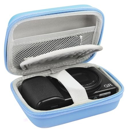 AONKE Voyage Stockage Porter Étui Housse pour Kodak pixpro FZ55 / FZ45 / FZ43 / FZ53 16mp, Sac pour Appareil Photo d'enregistrement vidéo, câble d'adaptation de Poche zippé en Maille (Bleu)