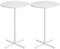 VASAGLE Bartisch 2er Set, Stehtisch, Bistrotisch rund, Balkontisch Indoor, Kleiner hoher Tisch für Hausbar, Wohnzimmer und Esszimmer, 60 x 60 x 104,5 cm, einfacher Aufbau, schneeweiß LBT362W01