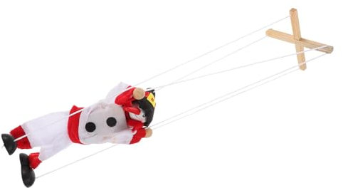 BESPORTBLE Stoff Schneemann Puppe für Kinder Interaktive Zugschnurpuppe Kreatives Weihnachtsspielzeug für Rollenspielpartys Fördert
