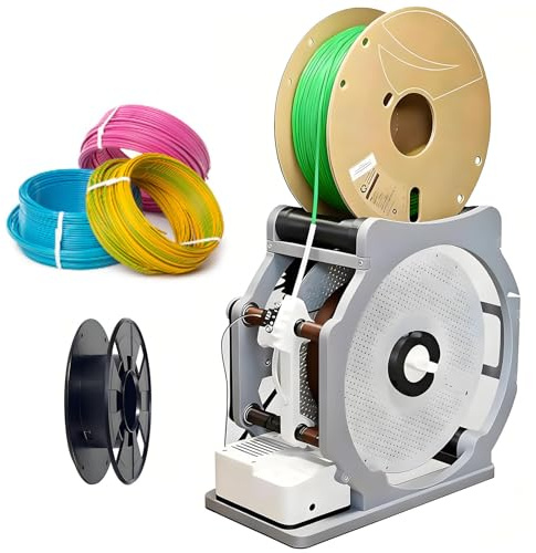 moupeaktain 3D Industrial Filament Respooler, 3D Filament Spool Winder, Electric Spool Winder, Wire/Welding Wire Winder, Wrap Neatly Without Tangling, For 1kg Spools