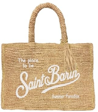 Saint Barth Mc2 Donna Borsa A Mano COL0013 Rafia Beige Taglia Unica