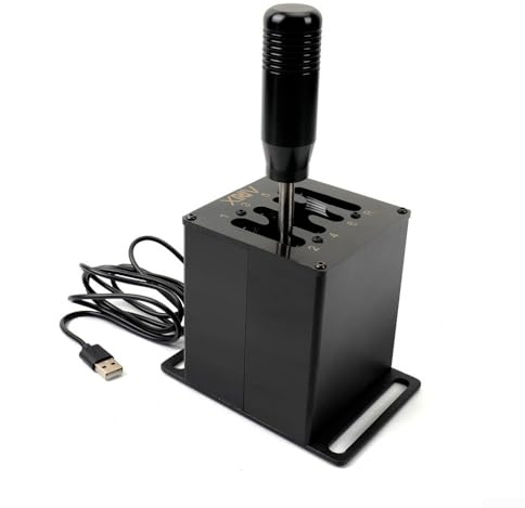 Palanca de cambios manual de simulador de carreras para Logitech G27 G29 T300 - Pomo de fibra de carbono de aleación de aluminio - Diseño ergonómico para una experiencia de conducción realista (7