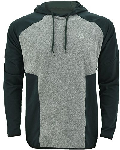 Cox Swain Herren Laufshirt VINZENT mit Kapuze - Cox Tex!, Colour: Black/Grey, Size: M