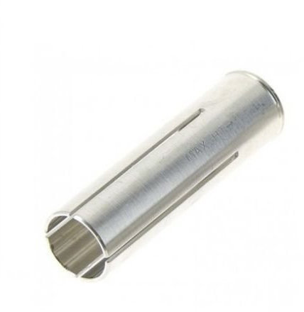 FAHRRAD AHEAD HEADSET ADAPTER 22.2 > 25.4 MM PASSEND HÜLSE 1 ZOLL VORBAU VORBAUTEN VINTAGE OLDTIMER RENNRAD MTB GABEL STEUERSATZ SILBER ALUMINIUM