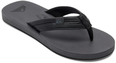 Quiksilver Homme Carver Squish-Sandals for Men Tongs, Noir/Gris, 45 EU