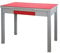 MOMMA HOME Mesa Extensible - Modelo Tetra - Color Rojo/Plata - Material Cristal Templado/MDF - Medidas 100/160 x 60 x 77 cm