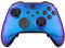eXtremeRate Cover Custodia per Xbox Elite Series 2 Controller Model 1797,Scocca Case Frontale Ricambio per Xbox Elite Series 2 Controller Wireless Core&2 Anelli-Camaleonte Viola Blu