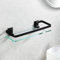 PORTE ITALIANE, Étagère pour Salle de Bain, Plateau en Verre Trempé de 8 mm et Barre en Aluminium, Jusqu'à 5 kg de Poids, 28x12 cm, Noir