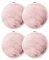 jilda-tex 4er-Set Sitzpolster Sitzkissen Stuhlkissen Bodenkissen Stuhlauflage Plüschmatte mit Füllung in Felloptik Rabbit Deluxe 750 GSM Kunstfell Fellimitat (Rosa, 4X Ø 37 cm)