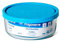 AC - Fiambrera Redondo de Cristal Recipientes para Alimentos de Plástico con Tapa Plástica, Fiambrera Apilable Hermético Recipientes. Apta para Lavavajillas y Microondas. Capacidad 380 ML.
