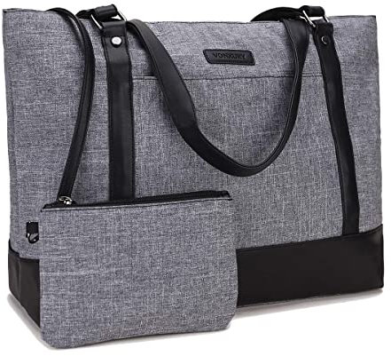 VX VONXURY Laptop Handtasche Damen Laptoptasche,15,6 Zoll Computer Umhängetasche Lehrer Arbeitstasche Reisetasche mit kleinem Beutel