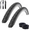 2 x Schwalbe Winter Fahrradreifen K-Guard Reflex Winterreifen 42-622 (28 x 1,60) + 2 Schwalbe DV17 Schläuche inkl. 3 Reifenheber