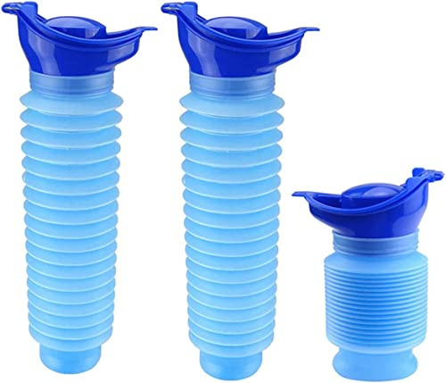 Etomvoop Notfall-Urinal, 750 ml, tragbar, schrumpfbar, für den Außenbereich, Toilette, Urinal für Männer, Frauen, Reisen, Camping, Stau, Warteschlangen, 2 Stück