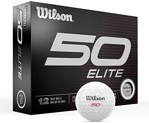 Wilson Unisex-Erwachsene Fifty Elite Golfbälle, Weiss/opulenter Garten