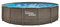 Summer Waves Piscine Tubulaire Active Frame Pool Ronde Effet rotin 4,57 x 1,06 m