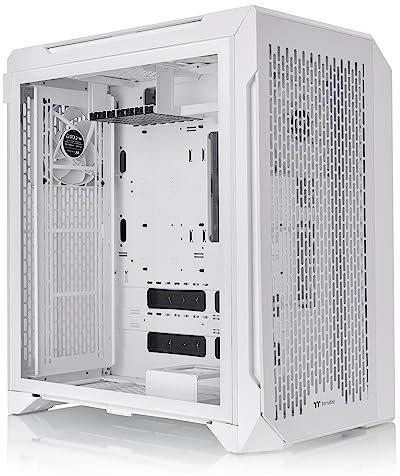 Thermaltake CTE C700 Air Snow Tour Moyenne avec efficacité Thermique centralisée ; 3 Ventilateurs CT140 Blancs de 140 mm pré-installés ; Panneau latéral en Verre trempé ; CA-1X7-00F6WN-00 ; Blanc