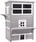 PawHut 3-Tier Wooden Kitten Shelter for Indoor, Outdoor - Grey