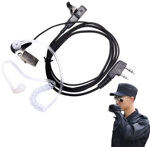 Samuliy Ohrhörer für Walkie-Talkie, Walkie-Talkie-Hörer, Funk-Kopfhörer, verdeckte Akustikröhre, 2-Wege-Radio-Headset, Handsicherheits-Walkie-Talkie-Zubehör