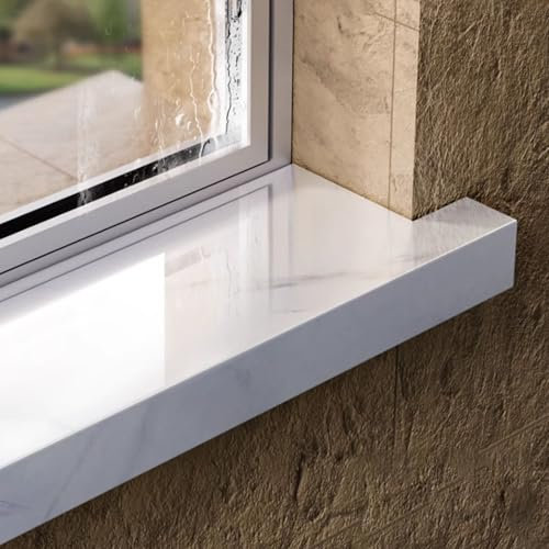 Davanzale Rivestimento Decorativo Bianco per Davanzale, Protezione per Davanzale in Acrilico Composito per Animali Domestici, Rivestimento per Porte e Finestre di Casa per Soggiorno(L100cm(39.3in)xW10