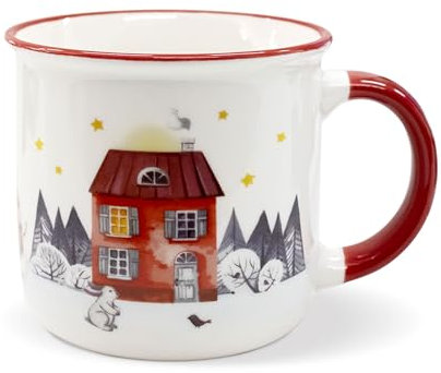 Isabelle Rose Tasse de Noël vintage Mug avec poignée Décoration de Noël en céramique 6942