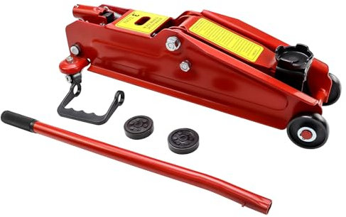 Rangierwagenheber Hydraulischer 3T, Hydraulik Wagenheber Autoheber, Flache Hubhöhe 133-387mm, mit 2 Gummiauflage