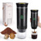 SOPPY Elektrische Espressomaschine Kapselmaschine Tragbare Kaffeemaschine Kabellose Camping Kaffeemaschine Selbsterhitzung Mini Kaffeemaschine, kompatibel mit gemahlenem Kaffee& Kaffeekapseln, Schwarz