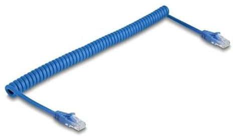 DeLOCK RJ45 Spiralkabel Stecker zu Stecker Cat.6 UTP 0,6-1,2